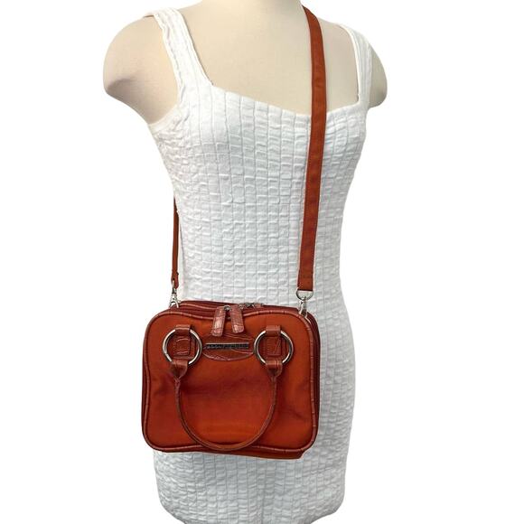 Egon Furstenberg Handbags - Egon Furstenberg Orange Nylon Bag Crossbody Satchel